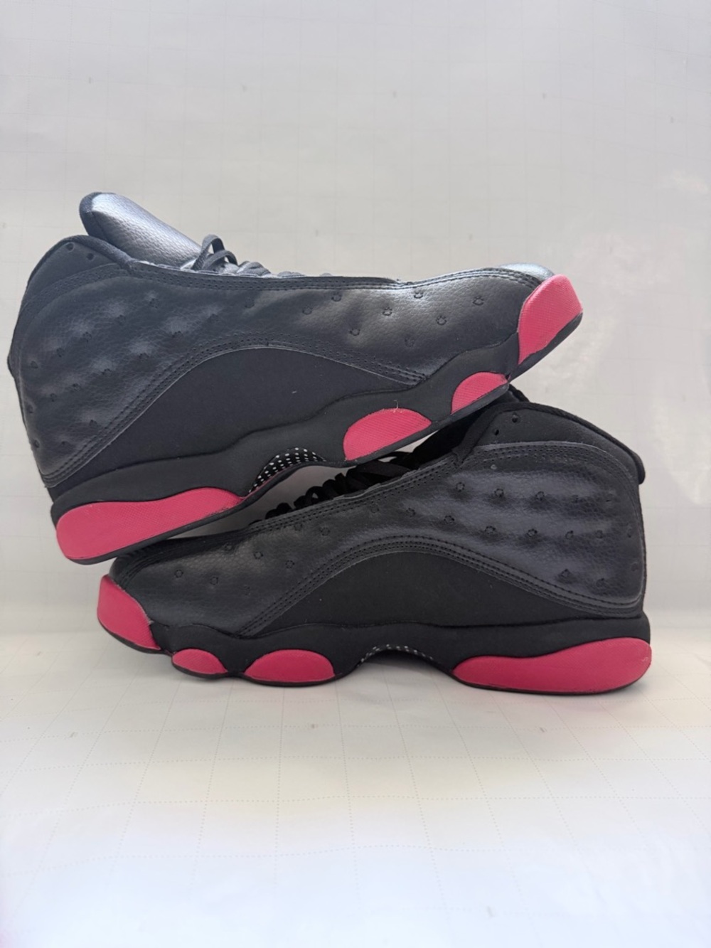 Nike Black Sneakers with Pink Jumpman Accent